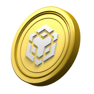 Moneda BNB ornamental en la sección informativa de la plataforma